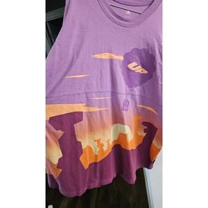 Vtg Disney Pixar Up Paradise Falls Spirit Jersey Purple Ombre Sunset 2XL Shirt